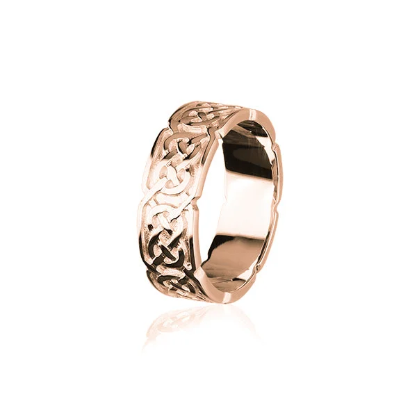 Tiny stack rings-Celtic Rose Gold Ring RXR126