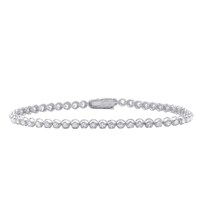 Tiered link bangles-Diamond Tennis Bracelet