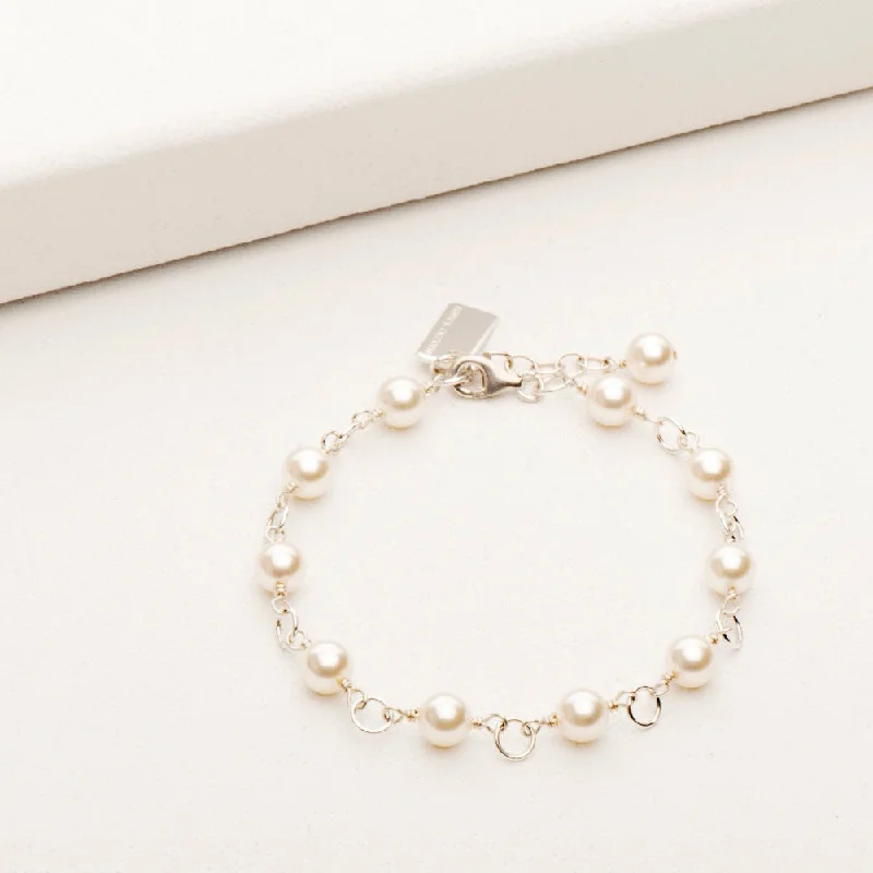 Astro charm bangles-Freefall Bracelet in Pearl