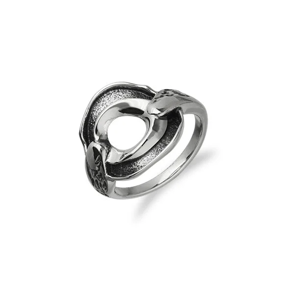 Linen cord rings-Maeshowe Sterling Silver Ring HIS R406