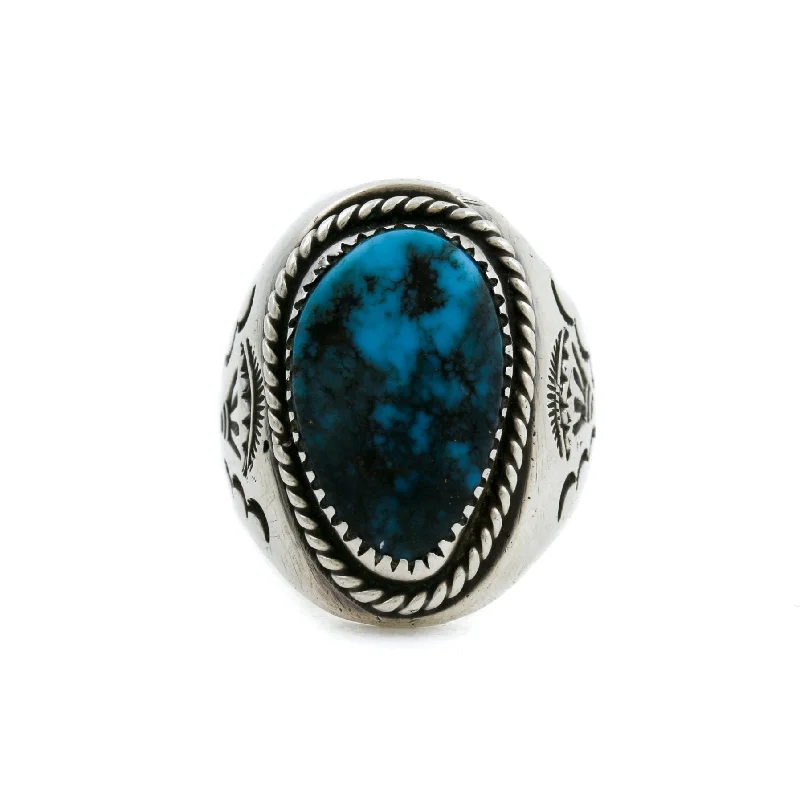 Daisy rings-Hubei Turquoise Vintage Navajo Ring