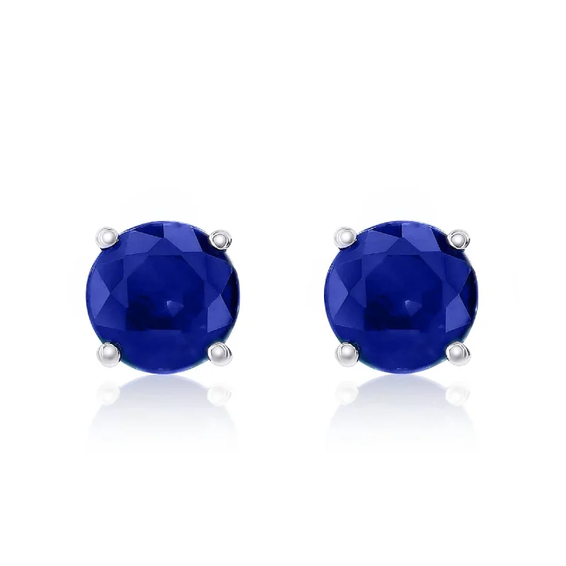 Victorian charm earrings-Smyth Jewelers 18k Gold Sapphire Stud Earrings