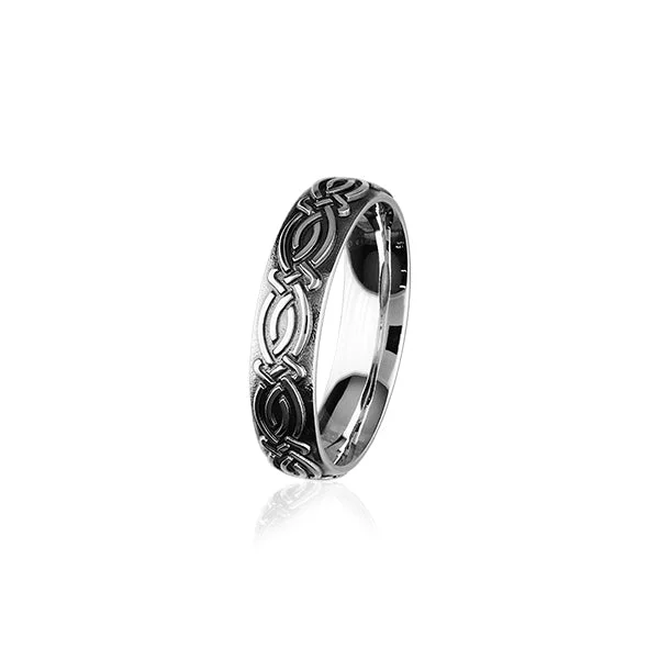 Tide design rings-Celtic Silver Ring XR400