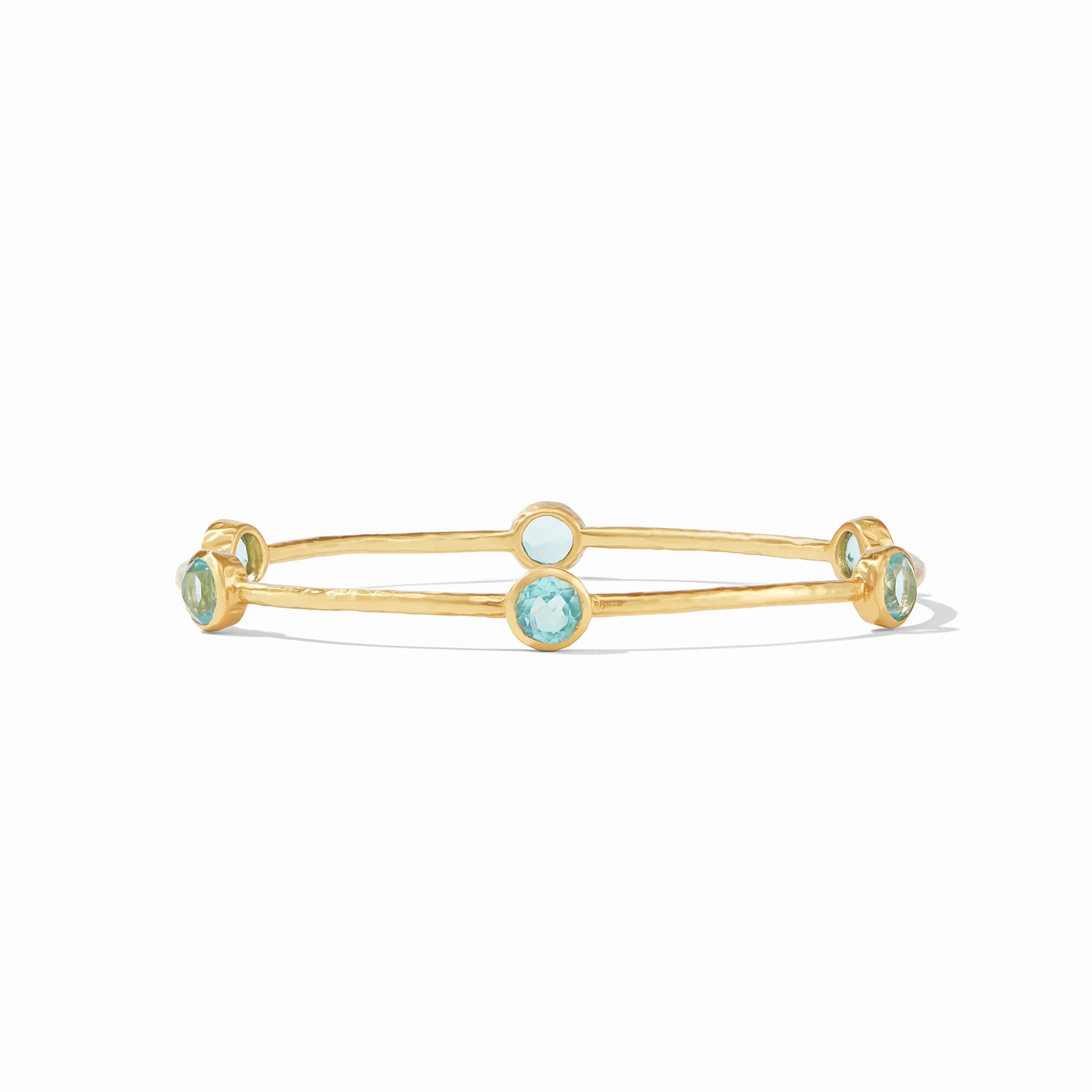 Tide motif bangles-Julie Vos Milano Bangle Bracelet in Bahamian Blue Medium