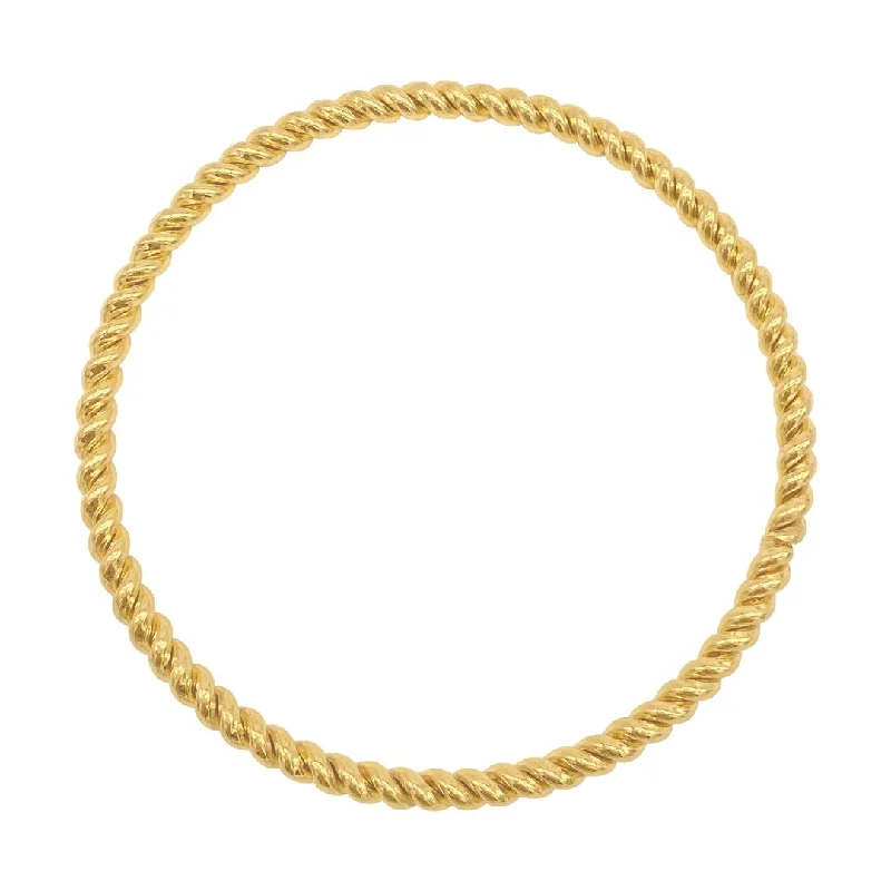 Topaz bangles-Tarnish Resistant 18k Gold Plated Rope Bangle Bracelet