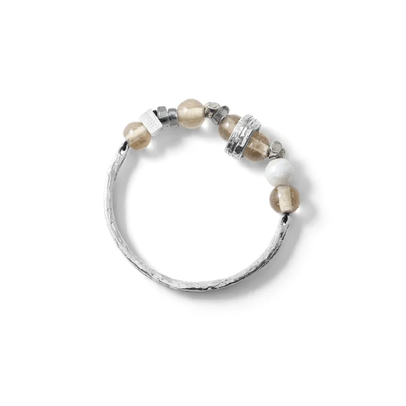 Polished bead bangles-Idriss Bracelet