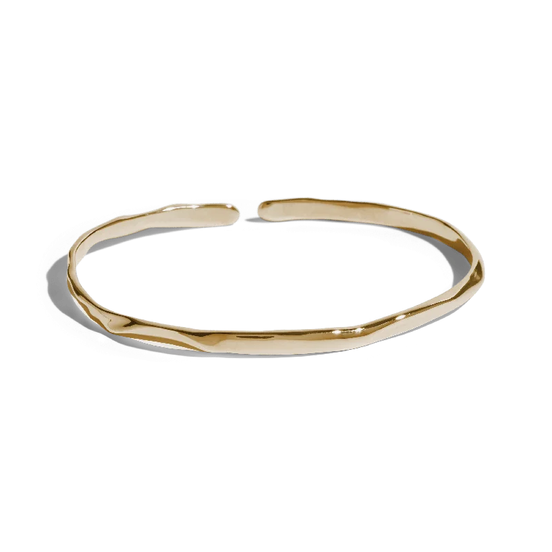 Dove motif bangles-THE COCO BRACELET - Solid 14k yellow gold