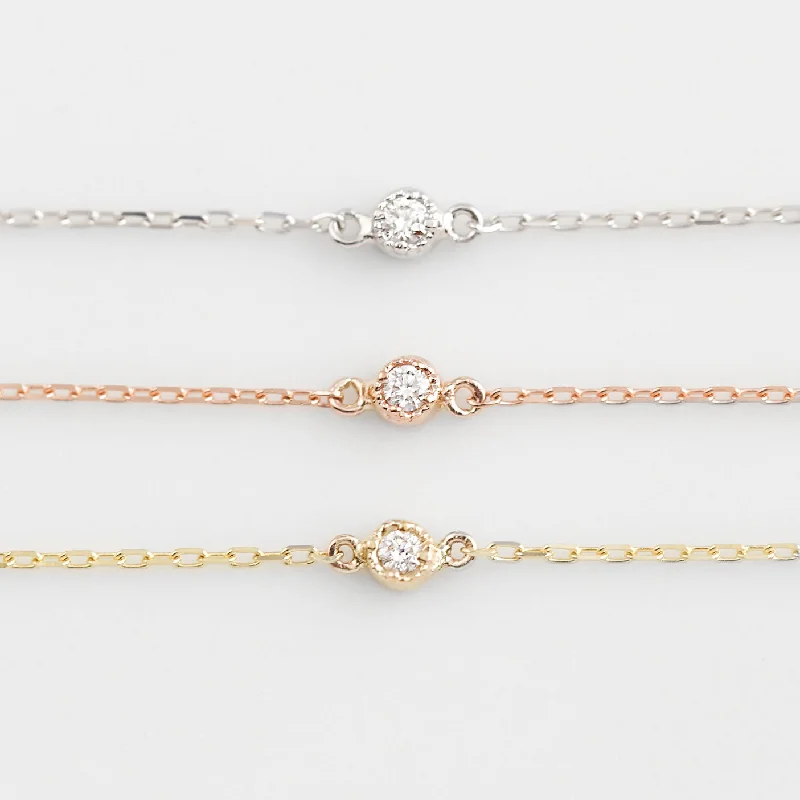 Topaz bangles-Dahlia Diamond Chain Bracelet