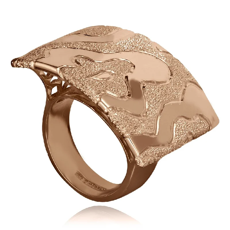 Light wood rings-Gold Glossy Cora Ring