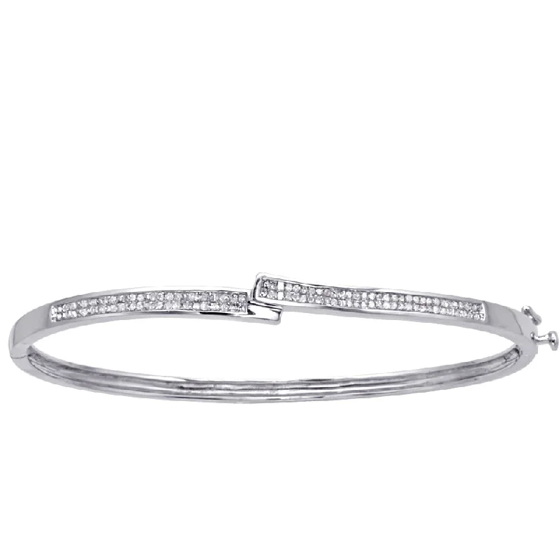 Worn clasp bangles-Diamond Bangle