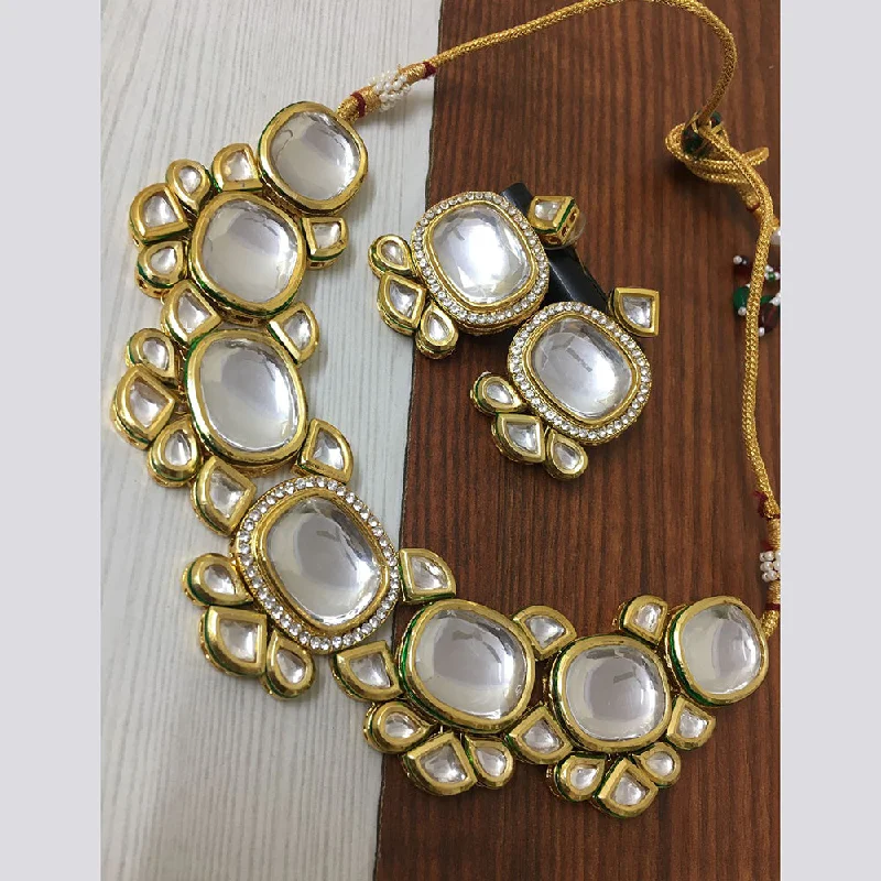 Warm wood necklaces-Manisha Jewellery Kundan Necklace Set