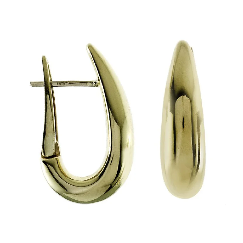 Light clay earrings-14k Gold Hinged Hoop Earrings