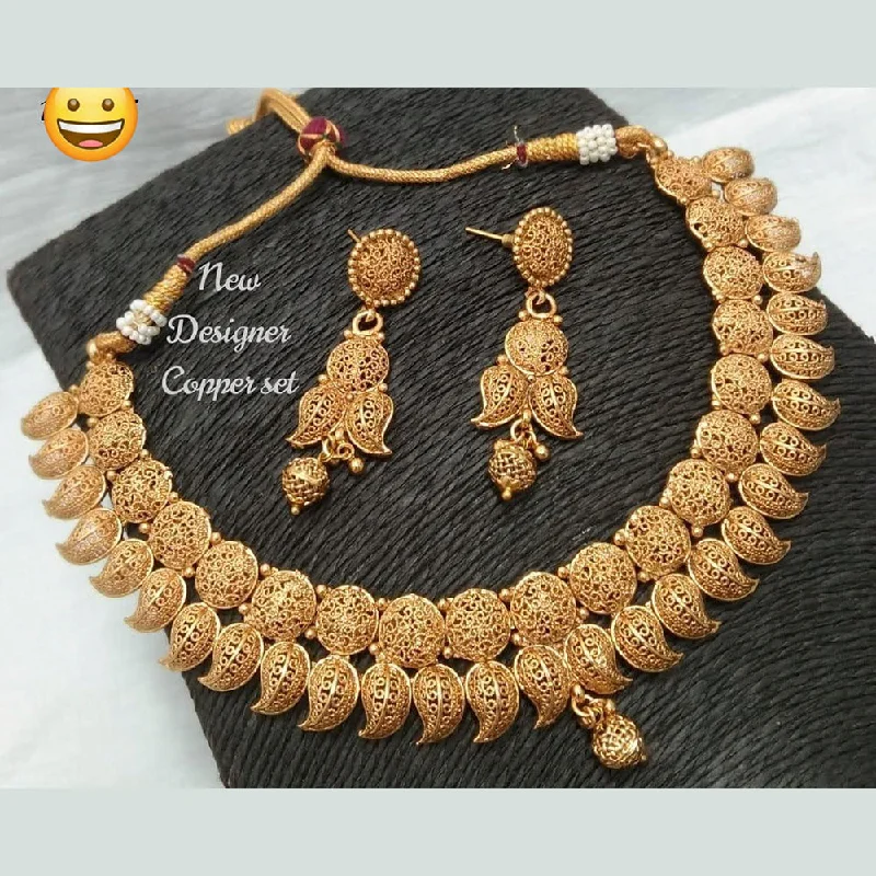 Zodiac charm necklaces-Manisha Jewellery Gold Plated Necklace Set