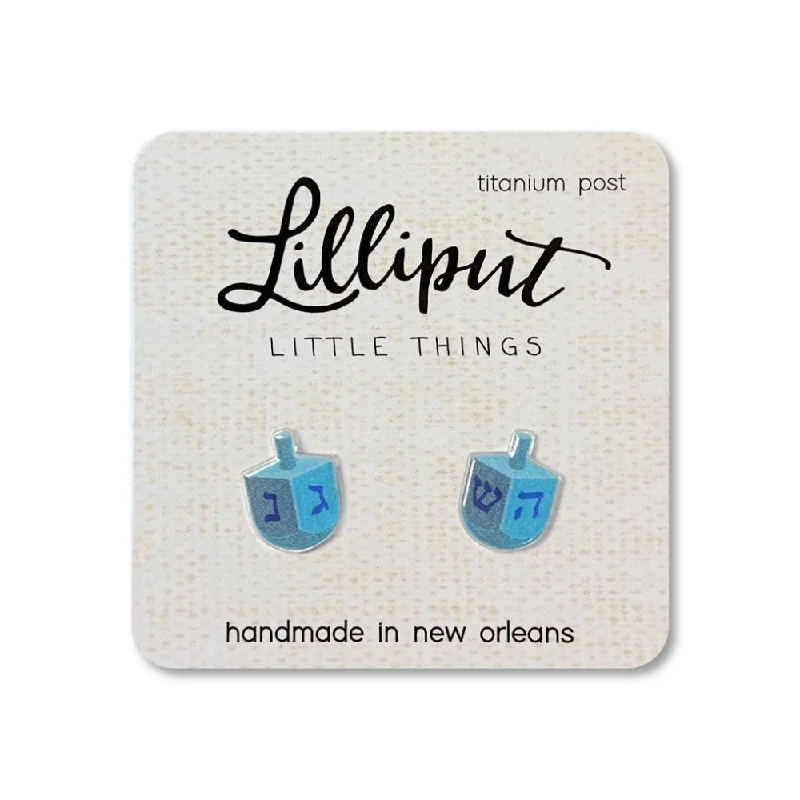 Multi-tier earrings-Lilliput Little Things Dreidel Earrings