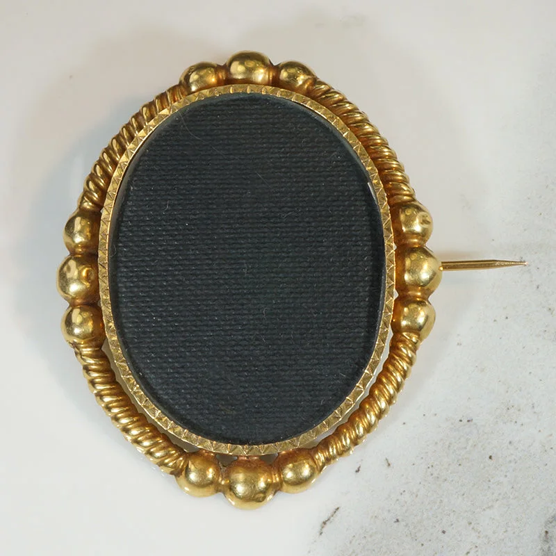 Retro deco brooch-Stunning French 18k Gold Locket Brooch