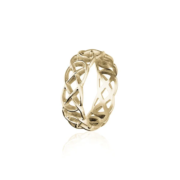 Glossy band rings-Celtic Gold Ring GR204