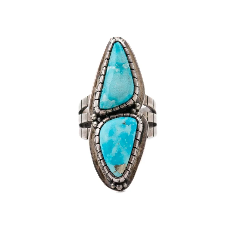 Turquoise cut rings-Blue Skies Ring