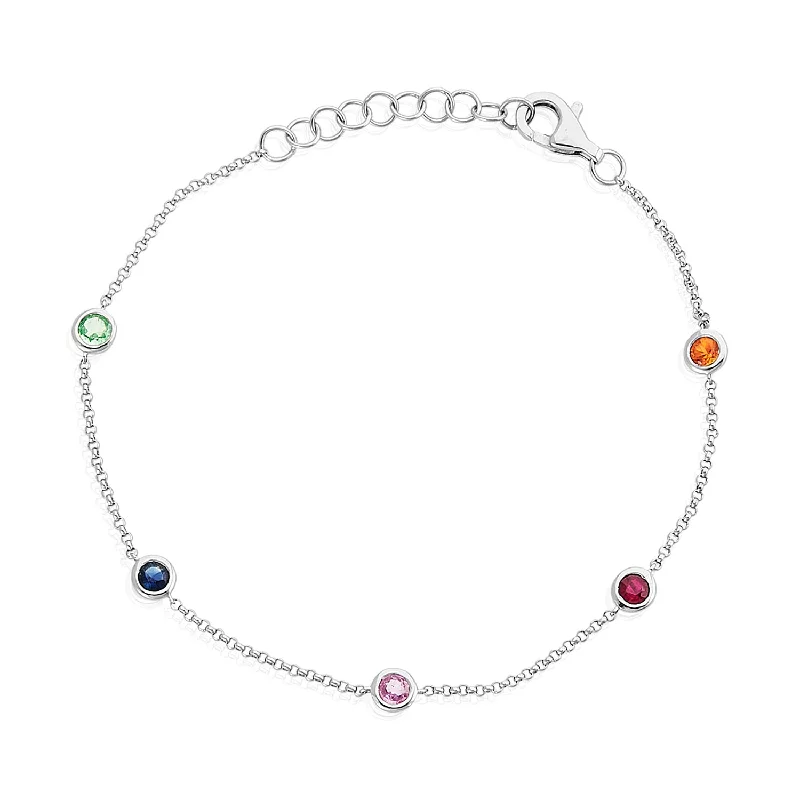 Joy charm bangles-Birthstone Bezel Bracelet