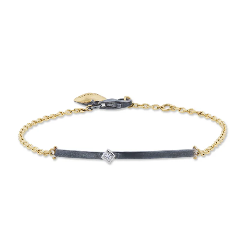 Curved gem bangles-24K Diamond Bracelet