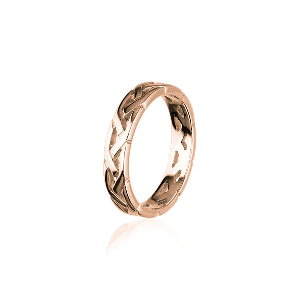 Java tile rings-Celtic Rose Gold Ring RR156