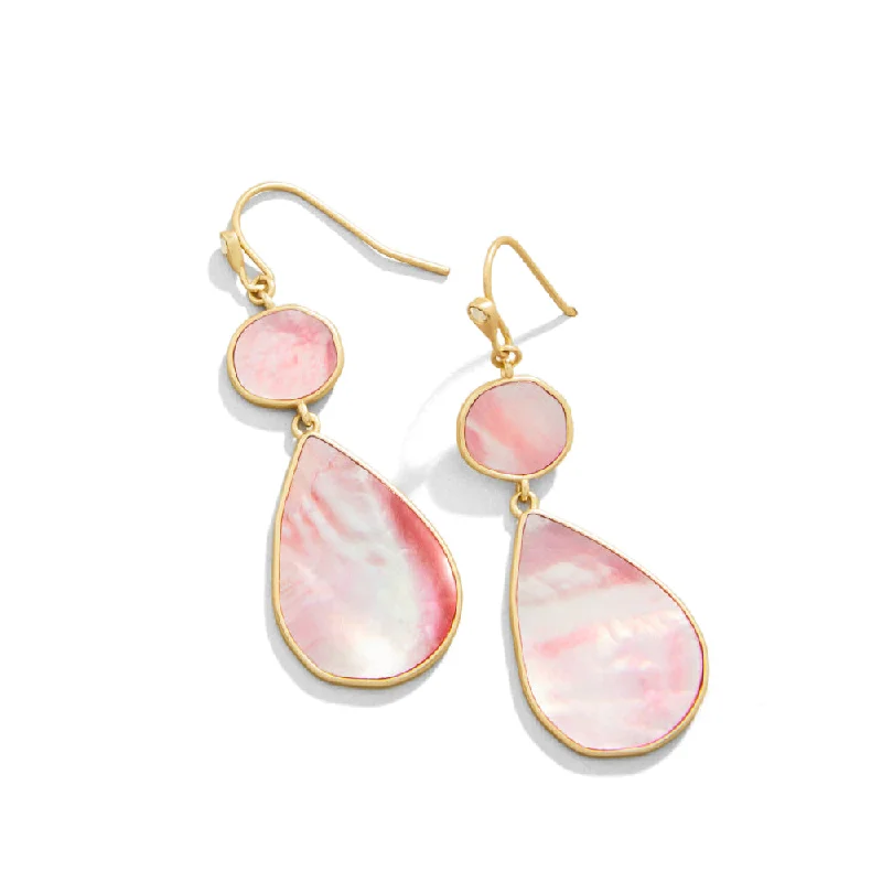 Worn bronze earrings-Spartina Batina Earrings Pink Mother-of-Pearl