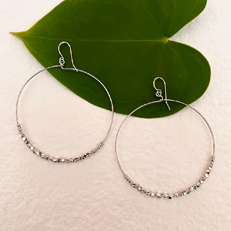 Trekker braid earrings-Self Worth Hoops - Silver, India