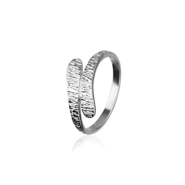 Surf design rings-Meira Silver Ring R354