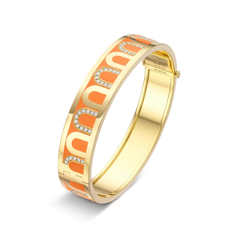 Spirit eye bangles-L’Arc de DAVIDOR Bangle GM, 18k Yellow Gold with Lacquered Ceramic and Colonnato Diamonds