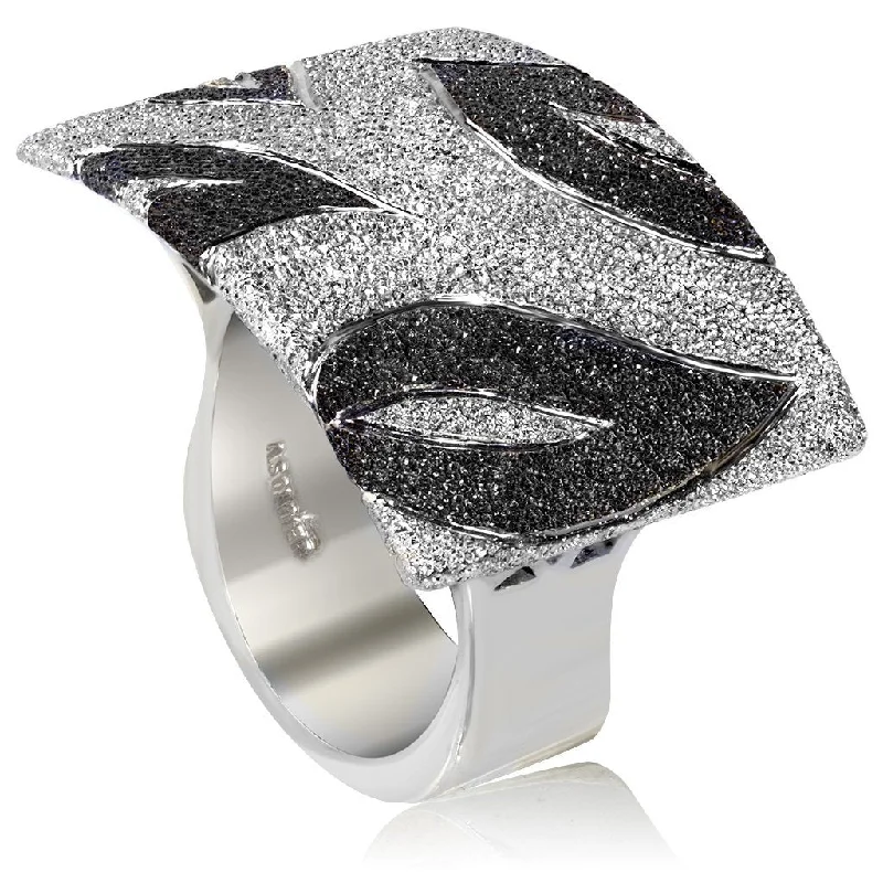 Alloy design rings-Silver Leaf Ring