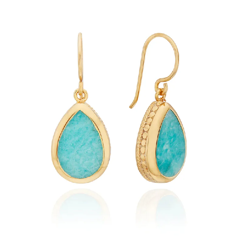 Retro stud earrings-Anna Beck Amazonite Drop Earrings