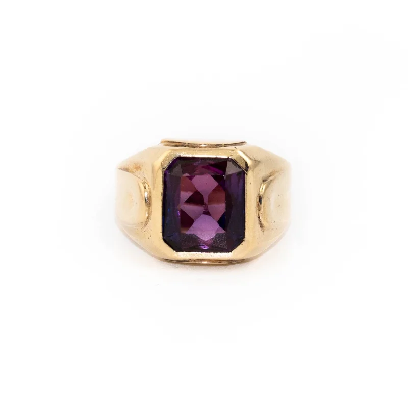 Pure charm rings-Purple Antique Glass Ring