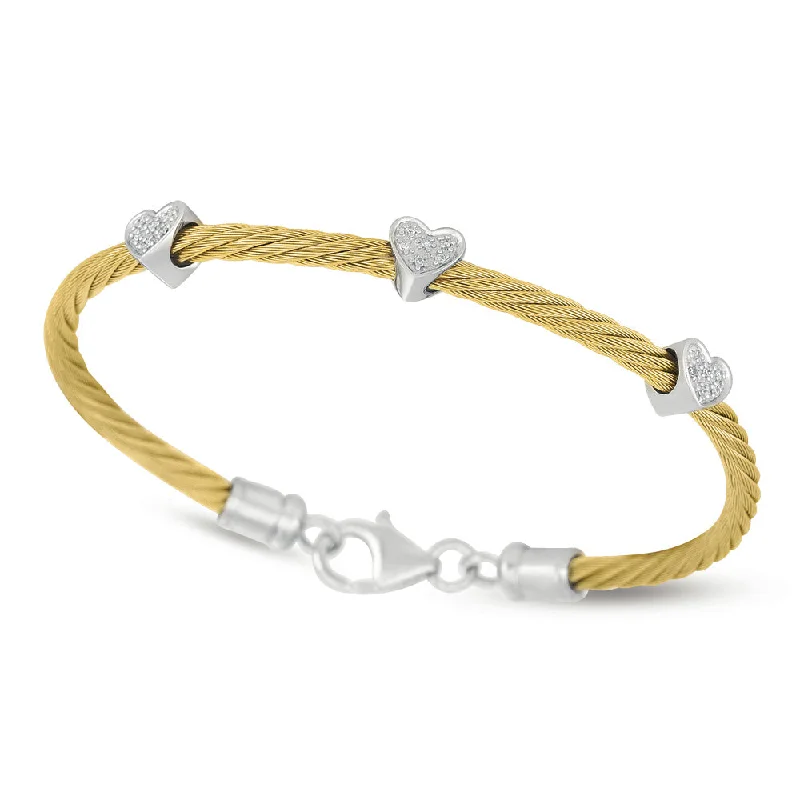 Multi-bead bangles-Diamond Cable Bangle