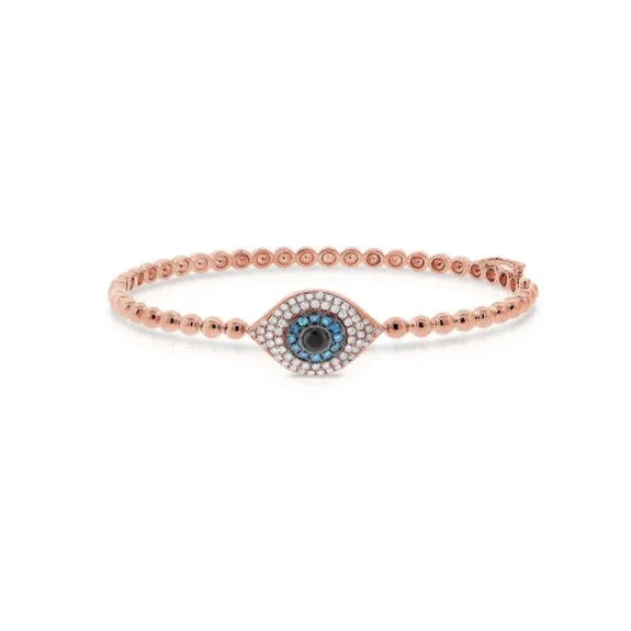 Full moon bangles-Diamond Evil Eye Bracelet