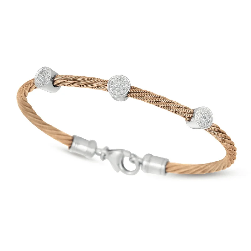 Tiny dot bangles-Diamond Cable Bangle