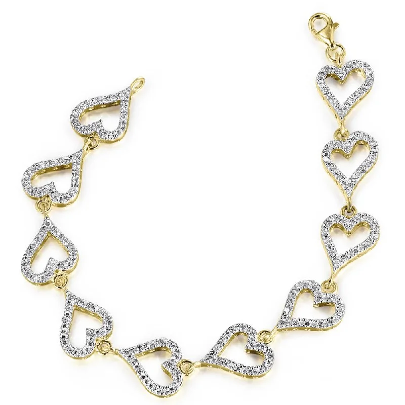 Surf charm bangles-Bonded Hearts Bracelet