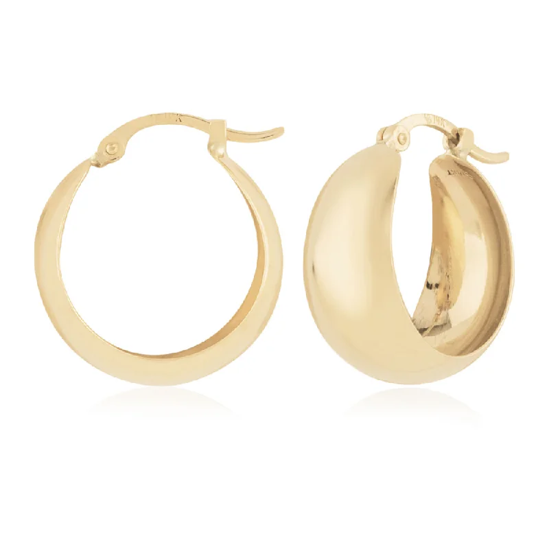 Matte texture earrings-14k Gold Small Snap-Down Hoop Earrings