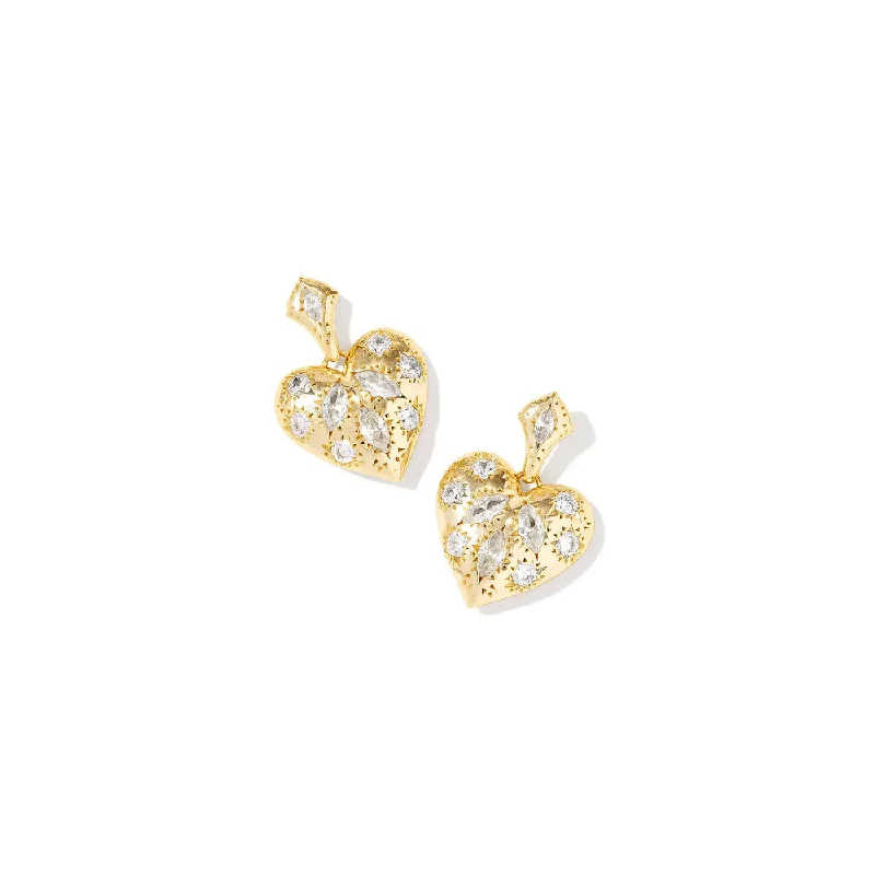 Quirky pair earrings-Kendra Scott Holland Heart Drop Earrings