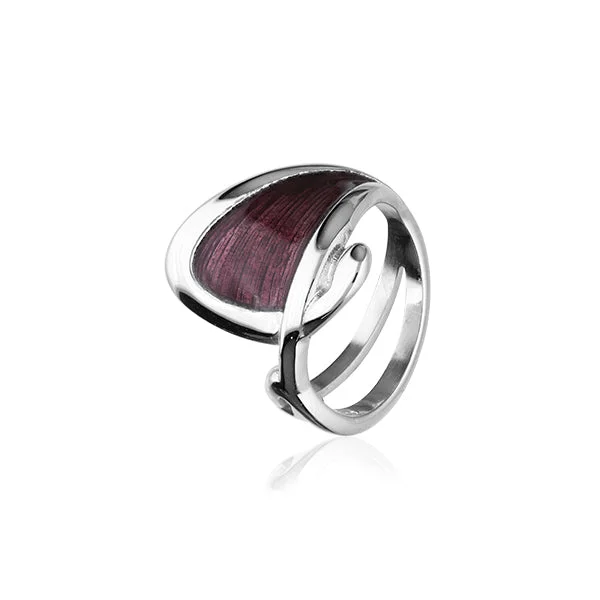 Matte finish rings-Simply Stylish Silver Ring ER86