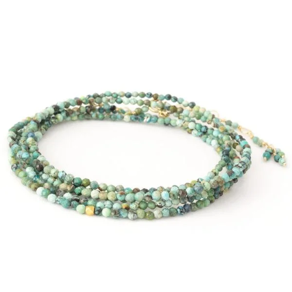 Dove motif bangles-Organic Turquoise Wrap Bracelet