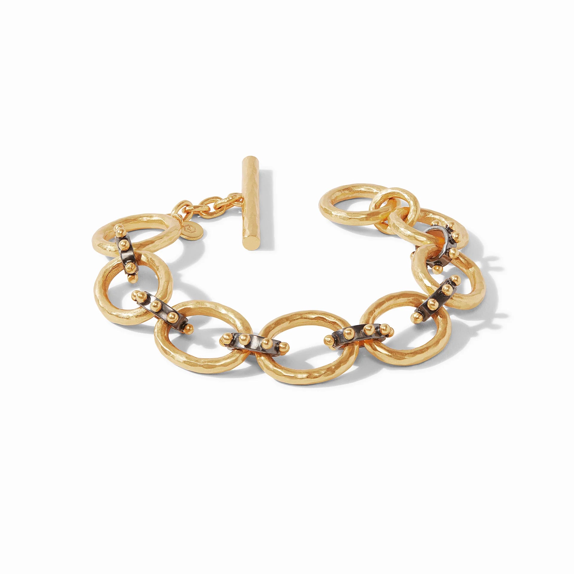 Heavy gem bangles-Julie Vos SoHo Demi Link Mixed Metal Bracelet