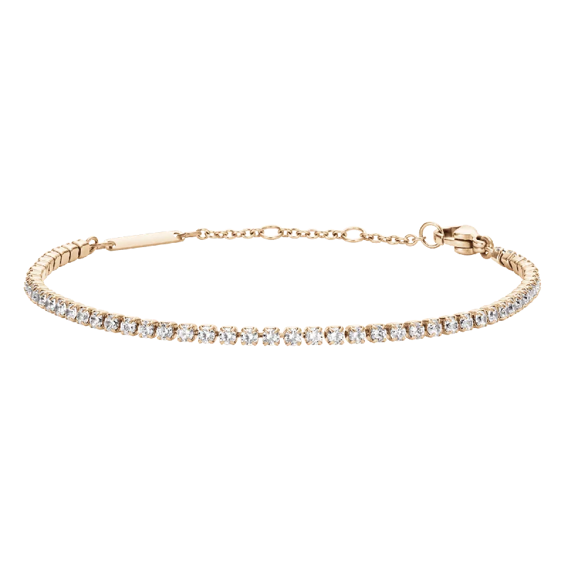 Fiber edge bangles-Classic Tennis Bracelet Rose Gold