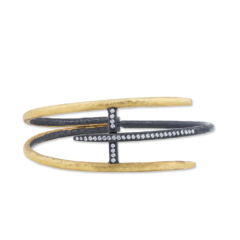 Sleek modern bangles-24K Diamond Bangle