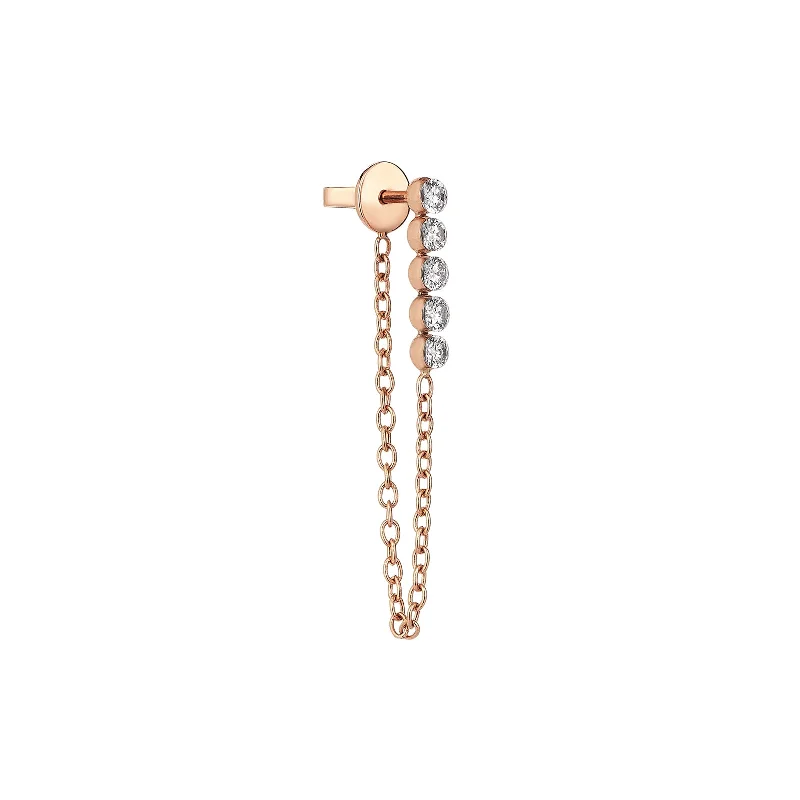 Sapphire stud earrings-Carita Dangling Chain Earring