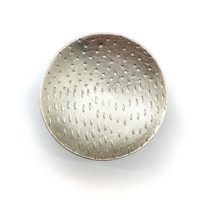 Tiered design rings-Large Textured Silver Ring