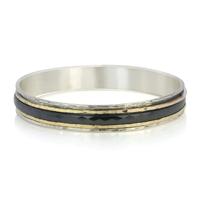 Gem stack bangles-Raven Spinning Bangle