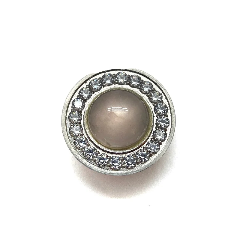 Polished silver rings-Medium Silver Topper - Embellishment