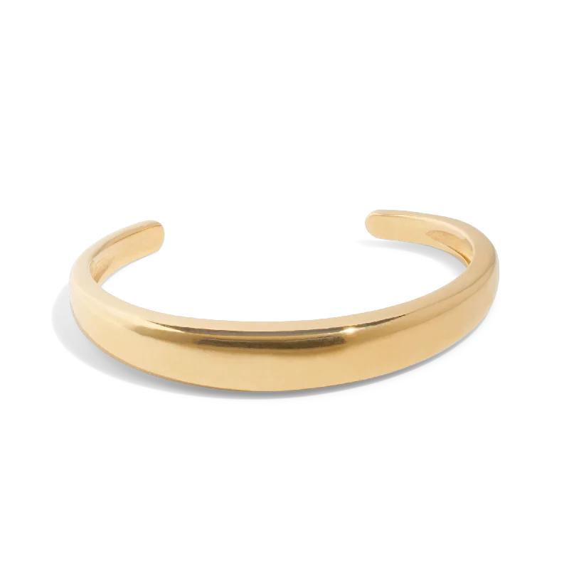 Bead row bangles-THE HARPER CUFF BRACELET - 18k gold vermeil