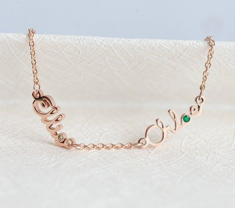 Glossy pearl bangles-Mother Daughter Bracelet Jewelry, 14K Rose Gold