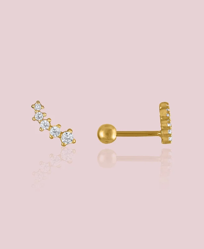 Small gem earrings-ÃRA STUDS