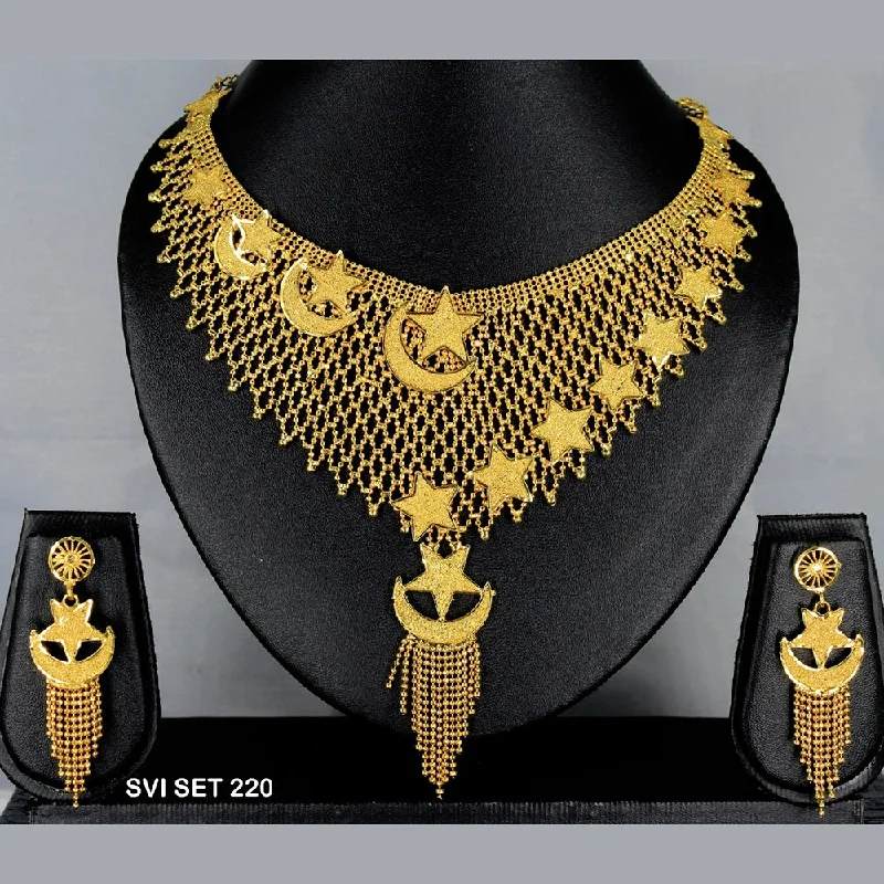 Dual gem necklaces-Mahavir Forming Gold Necklace Set - SVI SET 220